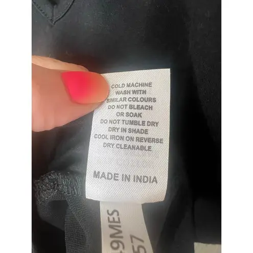 Glassons Women's Black V-Neck Sleek Bodysuit Semi-Sheer Night Out Size Medium