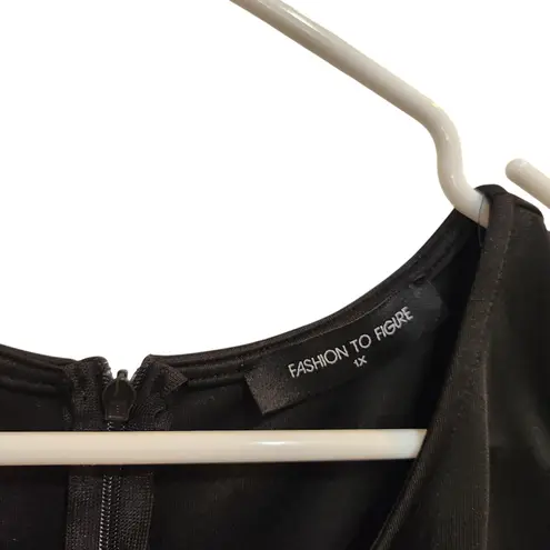 Fashion to figure FTF Sleeveless Above The Knee Party A-Line Black Dress Size 1X