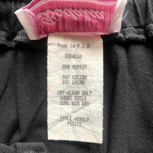 Vintage Bodalia Petite Stirrup Pants Black Sequin Side Leggings Medium Petite Size undefined