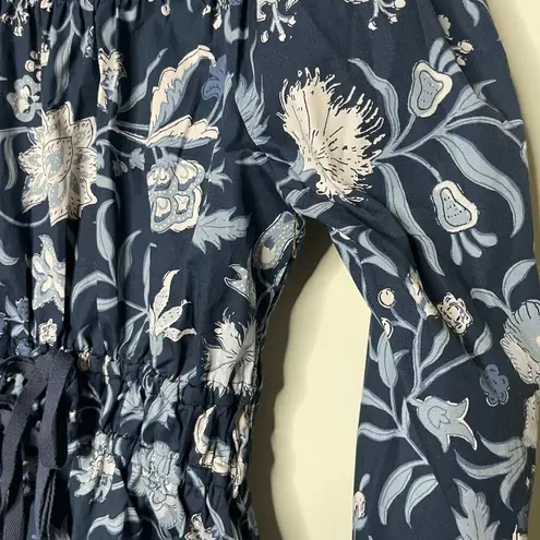 Spartina 449 Colette Blouse Hamilton Floral Block Navy sz S