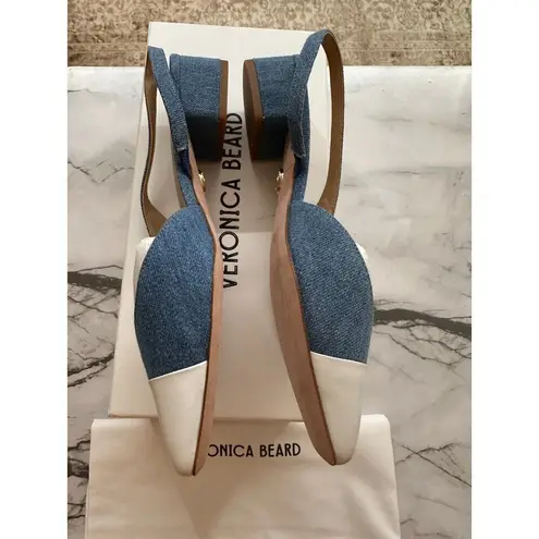 Veronica Beard NEW Cecile Denim Cap-Toe Slingback size 7