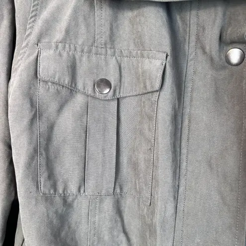 Becool Army Green Utility Zip Up Casual Neutral Shirt Jacket Size Small Classic