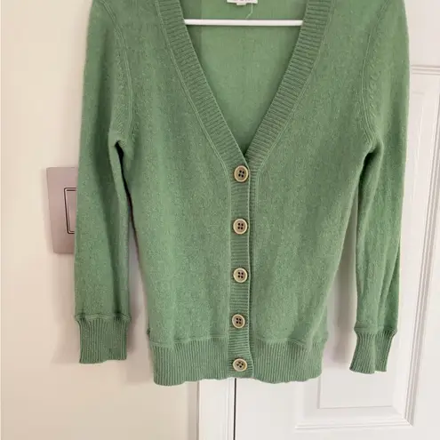 Generra Vintage Women's Cashmere Cardigan Sweater S Green Preppy Quiet Luxury