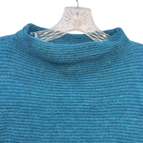 Beyond Threads Women's Teal Blue Alpaca Wool Top And Open Front Vest Boho Set M Size M