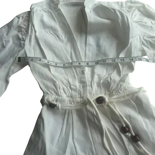 Choosy Women's White Romper with Rope Belt Size XS NWT