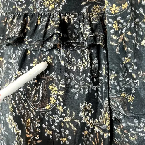 NICHOLAS Elsie Paisley Long Sleeve Ruffle Floral Mini Dress Size 2 ($475)