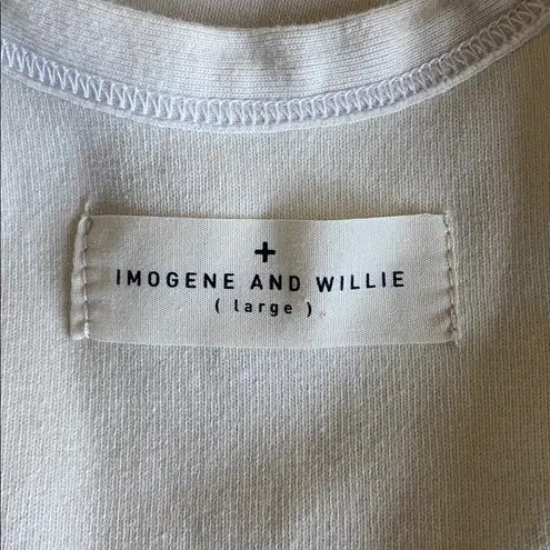 Imogene and Willie Racerback Tank Womens Sz LG Cream Heavyweight Cotton