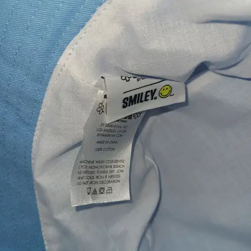 BSR By Sami Ryan Smiley Bucket Hat Blue