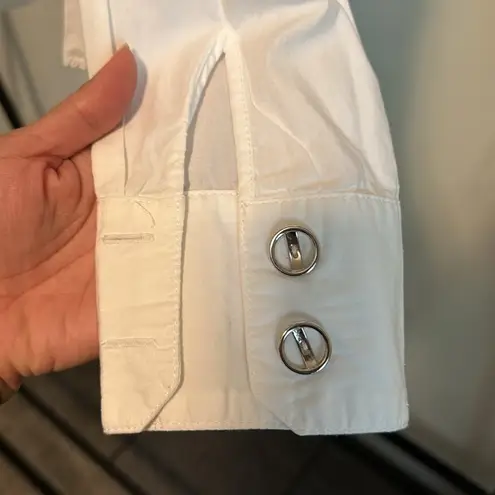 ZARA  Basic ruffle poplin shirt