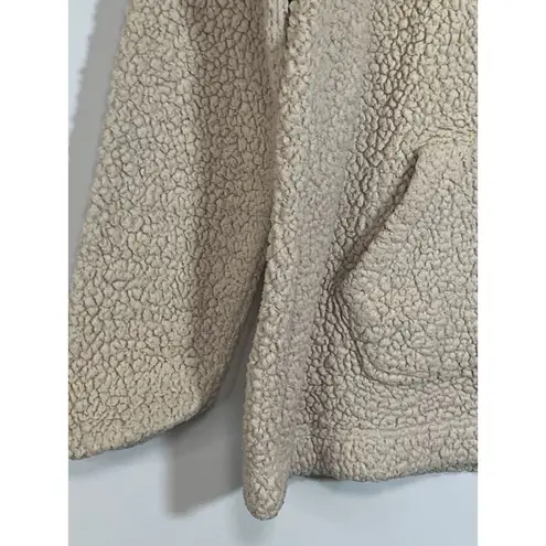 Te Verde Women's Fleece Pullover Jacket Quarter Zip Mock Neck Brown Small