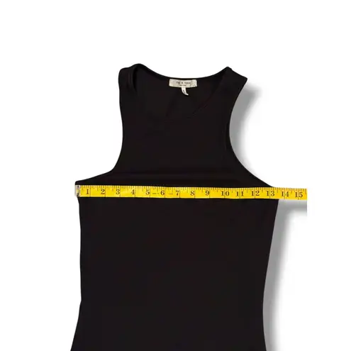 Rag & Bone Large The Essential Ribbed Tank Midi Bodycon Dress Minimalist Capsule Black
