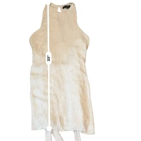 Retrofete NWT Cecilia Sequin Dress Women’s Size Large White Moonglow Sleeveless