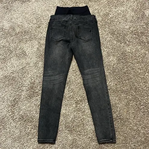 BLANQI Denim Postpartum Support Charcoal Gray Skinny Jeans Size 2 Black