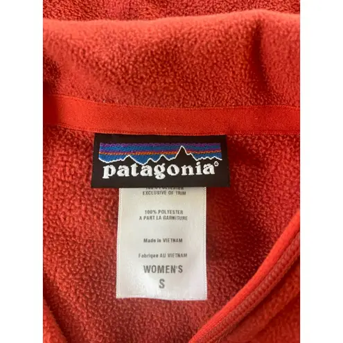 Patagonia  Womens Fleece Jacket size Small Burnt Orange Lightweight Full Zipper