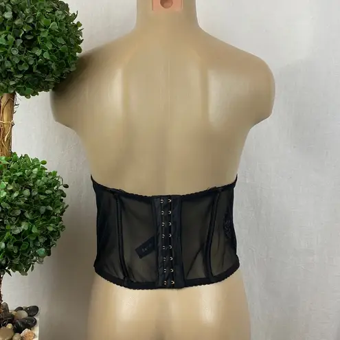 Rene Rofe Black & Pink Floral Longline Contour Cup Underwire Bra L Size L