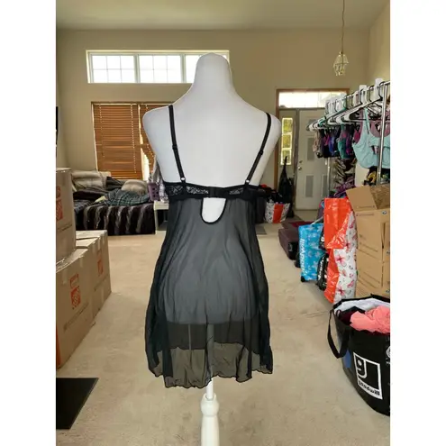 Women's Gilligan & O'Malley L Black Red Chemise Size L