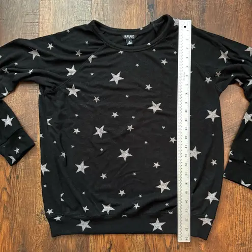 Buffalo David Bitton black crew neck sweater with stars, size M - Image 8