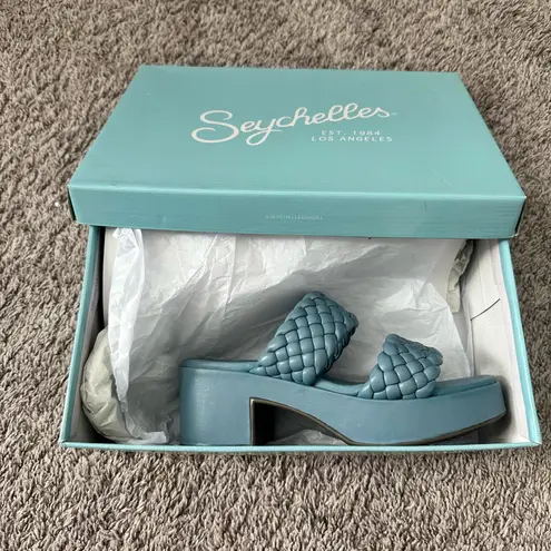 Seychelles Women's Blue Braided Slide Sandals