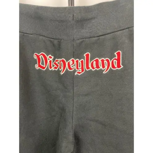Disney  Parks Disneyland 55‎ Mickey Black Crop Embroidered Back Sweatpants Sz L