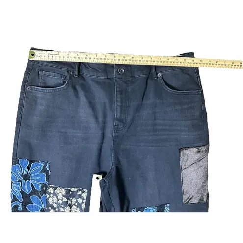 LOGO By Lori Goldstein Special Edition Wide Leg Tall Jeans Washed Black Sz18 WT