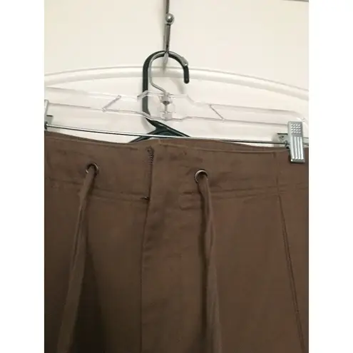 Mossimo Women's Plus Size 26 Cuffed Capri Pants Brown