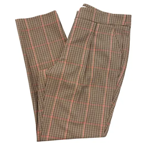 Vintage holiday party Xmas houndstooth pleated trousers, slacks, Women’s size 32 Brown