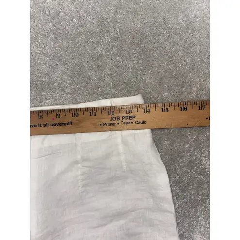 hard tail forever white linen pants cropped wide leg Size XS