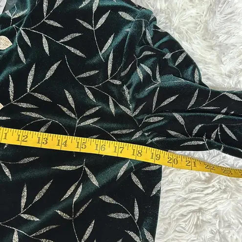 JBS Ltd Deep green Velvet Jacket Blazer Silver Metallic Womens Evening Sz 10