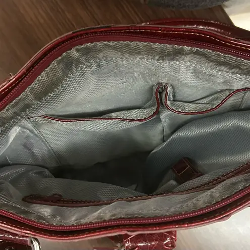 Purse Elegant Red Crocodile Pattern Shoulder Bag by MC