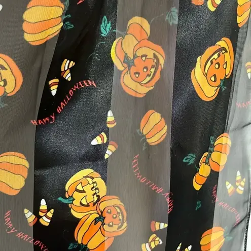 Halloween Black and Orange Pumpkins Jack O’ Lanterns, Candy Corn Polyester Scarf