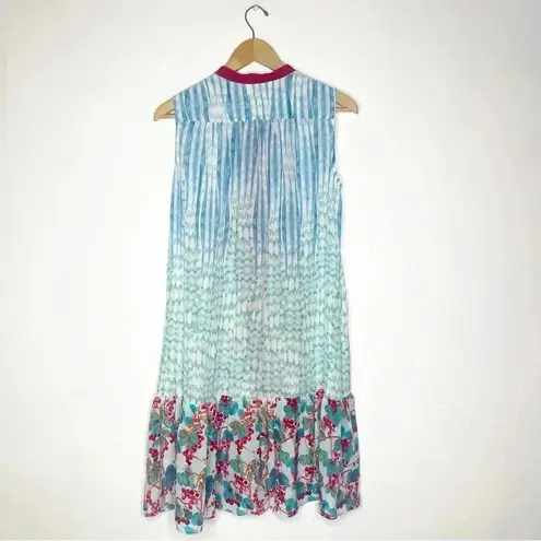 Saloni Tuckernuck Tilly Button Front Cocktail Dress Mulberry Grapes Size 6 Blue