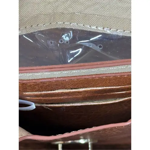 Vegan Crossbody phone card holder purse NWOT Tan