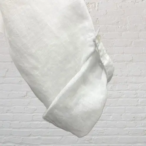 Cynthia Beachwear White Linen Cover Up Tunic Size M Size M