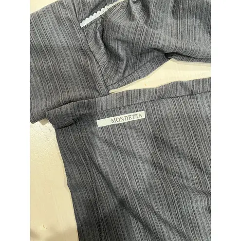 Mondetta Black Textured Long Sleeve Athletic Top Performance Workout top