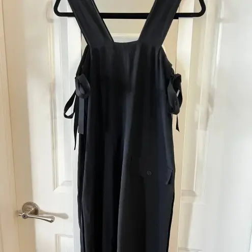Helmut Lang 299  Women's Side Tie Tank Jumpsuit Size XS Color Black