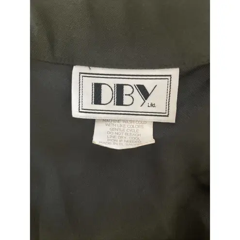 DBY Women Jacket Size 11 Olive Green Short Sleeve Open Zipper