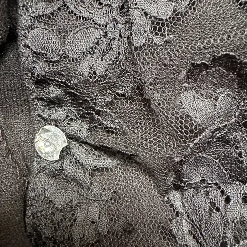 Tracy Reese Embelished Lace Cardigan Sweater Button Up Size P
