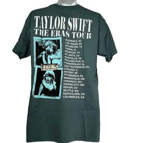 Taylor Swift  "The Eras Tour" Tour T-Shirt 1989 World Tour Edition Sz L necklace