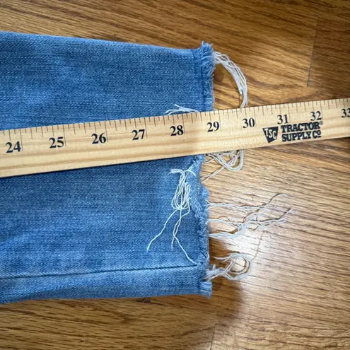 frame denim FRAME Le Sylvie Slender Straight Jeans Womens Size 26 Distressed Light Wash