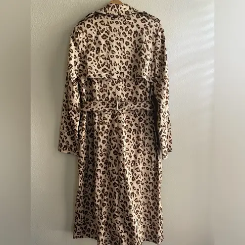 Banana Republic  Leopard Print Maxi Trenchcoat