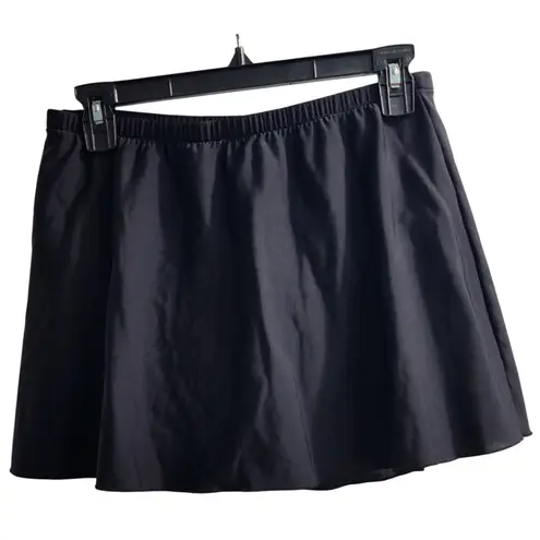 Slimshaper For All Tankini Swimsuit Skirt Set Floral Print Ruched 12 Black