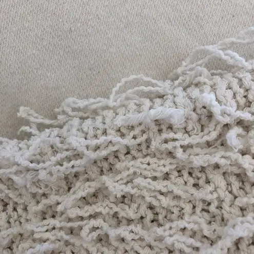 Bershka Shaggy Sleeve Sweater Ivory Small S