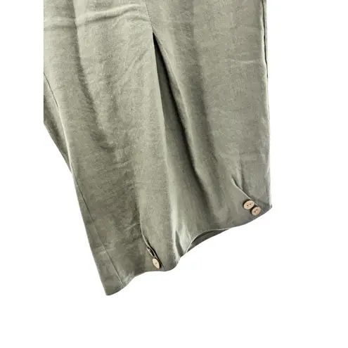 Soft Surroundings  XL Wide Leg Pants 100% Linen Pull On Relaxed Boho Beachy Flowy