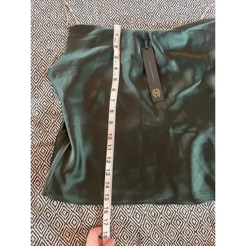 House of Harlow NEW! NWT Silky Cami Top Rhinestone Straps Emerald Green Size S