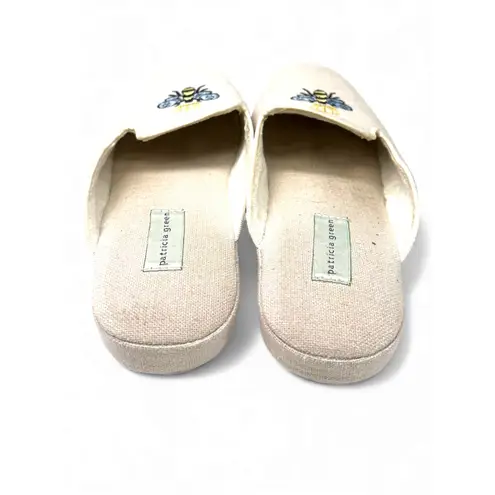 Patricia Green 7 Slipper Slip On Loafer Flat embroidered bee