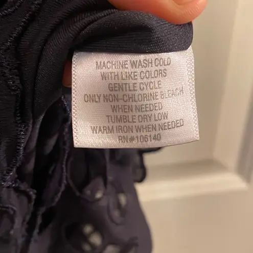 Bar III  Black Mini Dress with Lace Details