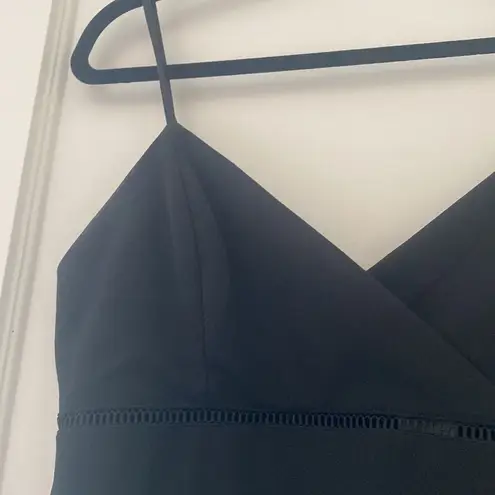 Jun & Ivy Francesca's Black Ladder Trim Mini: black Dress