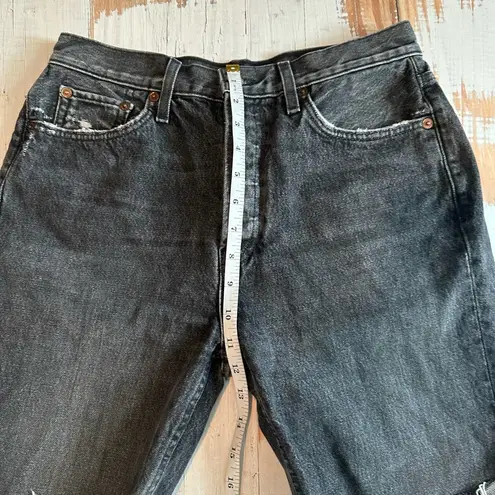 RE/DONE 80S Skinny Distressed Denim Shorts Size 28 Shadow Wash