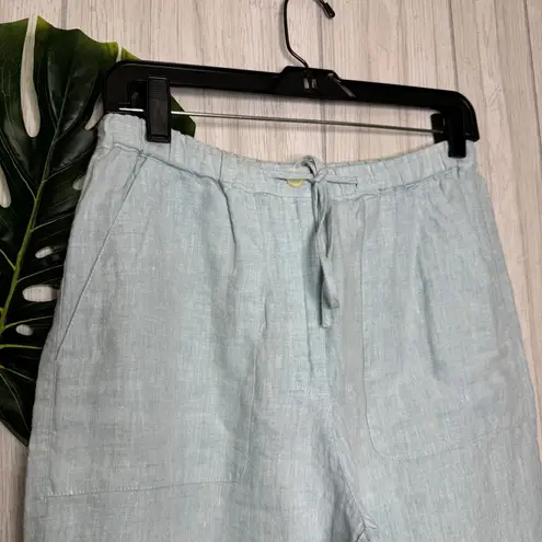 Liz Claiborne  Sport 100% Linen Wide Leg Tie Waist Pants size 6