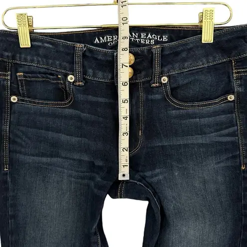 American Eagle  Artist Crop Jeans Women's 8 Dark Blue Wash Stretch Denim